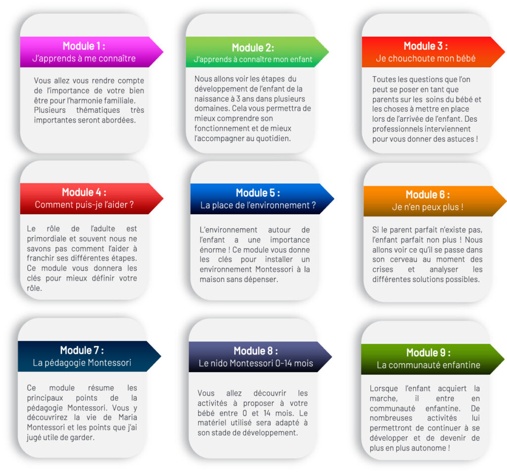 formation montessori 0 3 ans en ligne